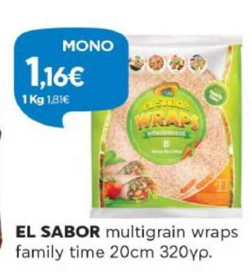 EL SABOR multigrain wraps